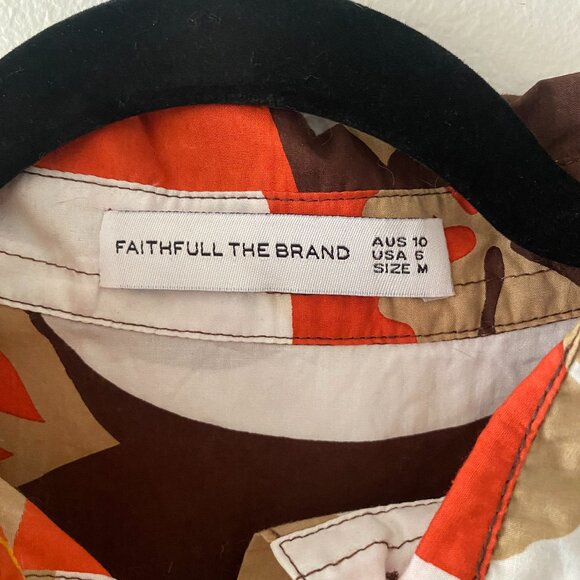 Faithfull the Brand Tropicana Shirt Dress in Ulani Floral Print, Size 6 - Picture 4 of 8